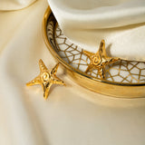 Stainless Steel Star Shape Earrings - Trendsi