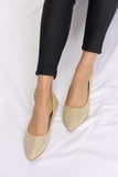 Forever Link Rhinestone Point Toe Flat Slip-Ons - Trendsi - Flyclothing LLC
