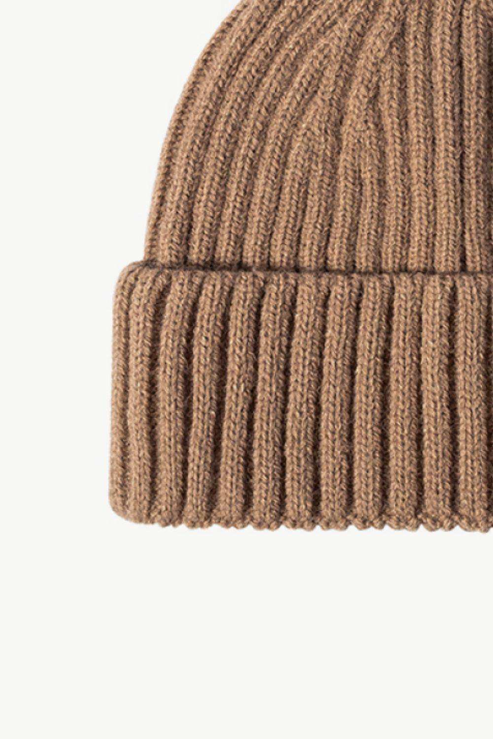 Rib-Knit Cuff Beanie - Trendsi - Flyclothing LLC