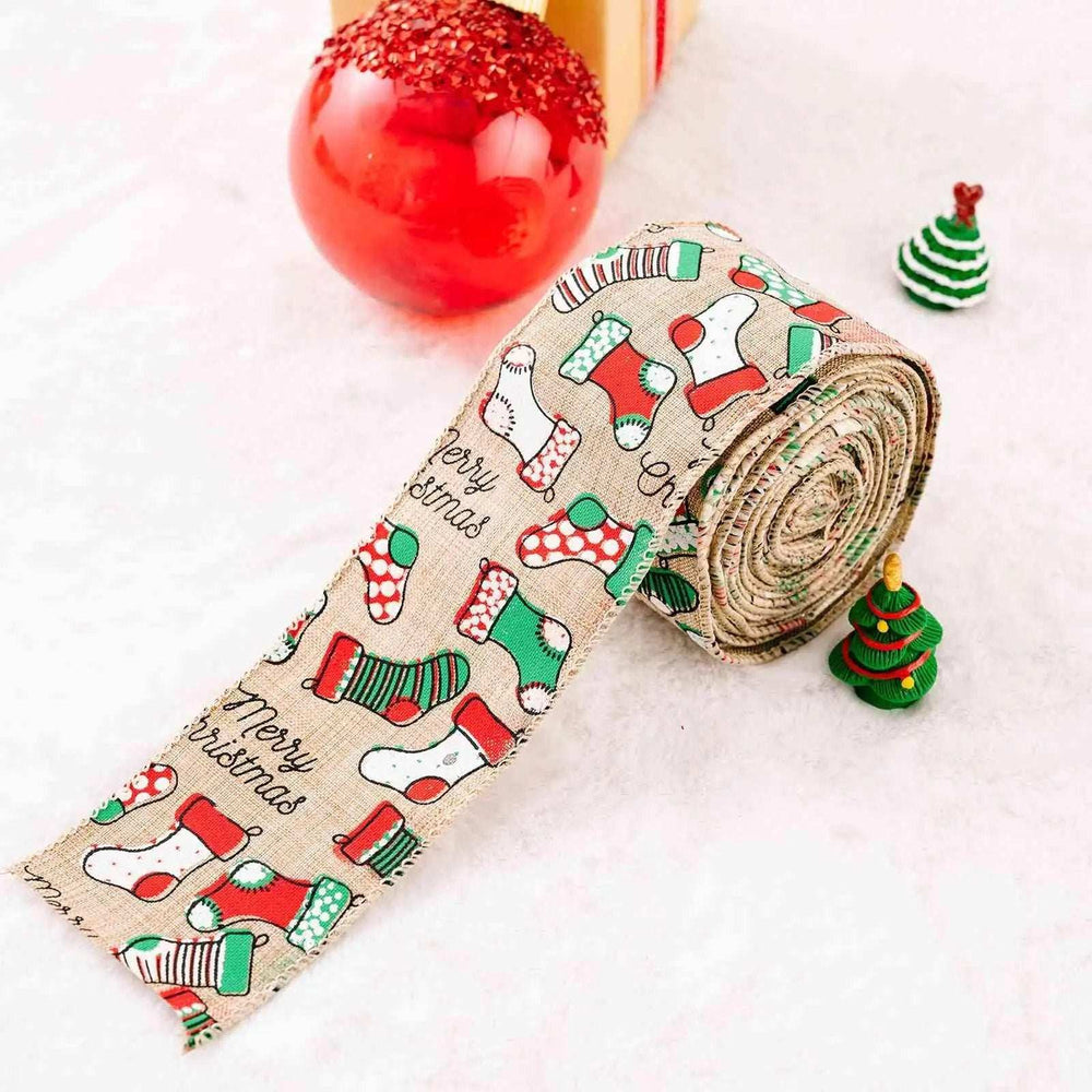 Christmas Polyester Ribbon - Trendsi - Flyclothing LLC