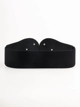 Alloy Buckle Elastic PU Belt - Trendsi - Flyclothing LLC