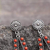 Alloy Beaded Teardrop Earrings - Trendsi - Flyclothing LLC