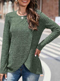 Round Neck Long Sleeve T-Shirt - Trendsi - Flyclothing LLC
