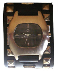 Leather Rivet Watch (Gray Face) - Flyclothing LLC