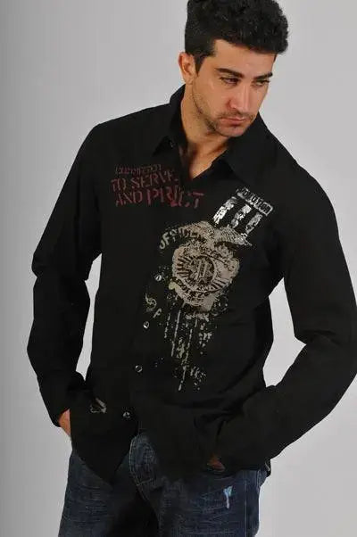 Pollution Clothing Polizia Shirt - Pollution Clothing - Flyclothing LLC