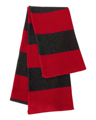 Red and Grey Knit Scarf - Flyclothing LLC