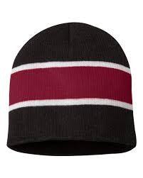 Red and Grey Knit Beanie - Flyclothing LLC