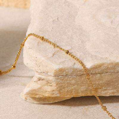 Stainless Steel Bead Anklet - Trendsi - Flyclothing LLC