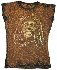 Bob Marley All Over Studded Foiled Tee - Flyclothing LLC