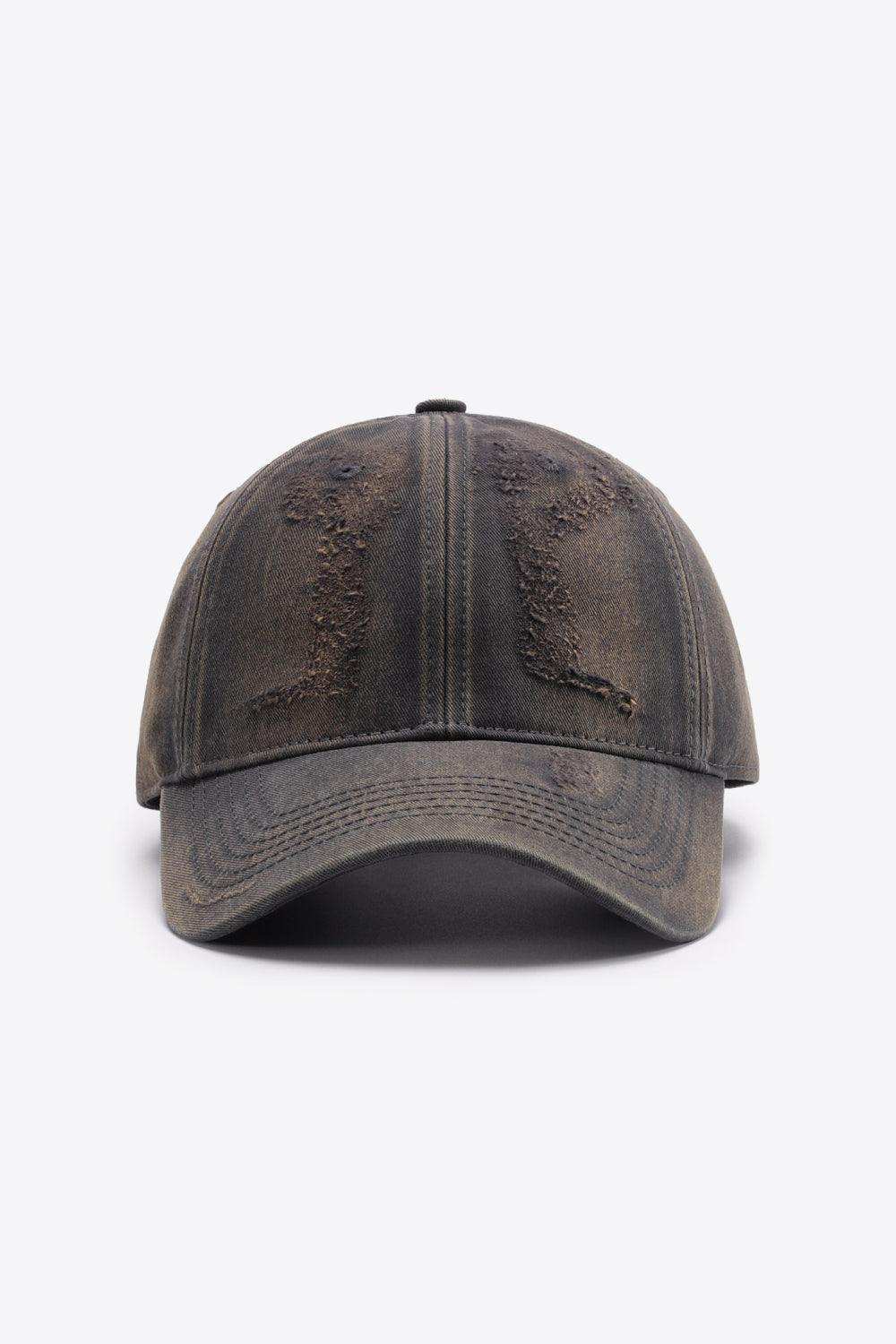 Distressed Adjustable Baseball Cap - Trendsi - Flyclothing LLC