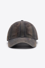 Distressed Adjustable Baseball Cap - Trendsi