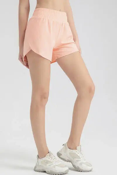 Elastic Waist Active Shorts - Trendsi - Flyclothing LLC