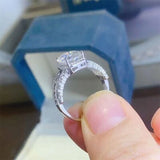 2 Carat Moissanite 925 Sterling Silver Ring - Trendsi