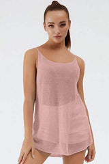 Scoop Neck Spaghetti Strap Knit Cami - Trendsi - Flyclothing LLC