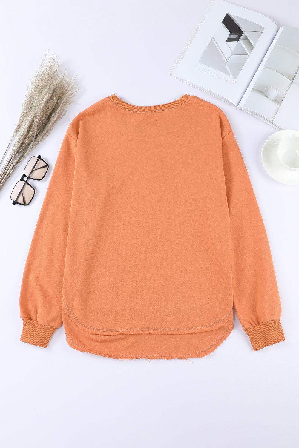 Side Slit Drop Shoulder Sweatshirt - Trendsi - Flyclothing LLC