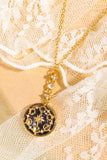 Vintage Blue Sandstone Pendant Copper Necklace - Trendsi - Flyclothing LLC