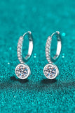 1 Carat Moissanite Rhodium-Plated Drop Earrings - Trendsi