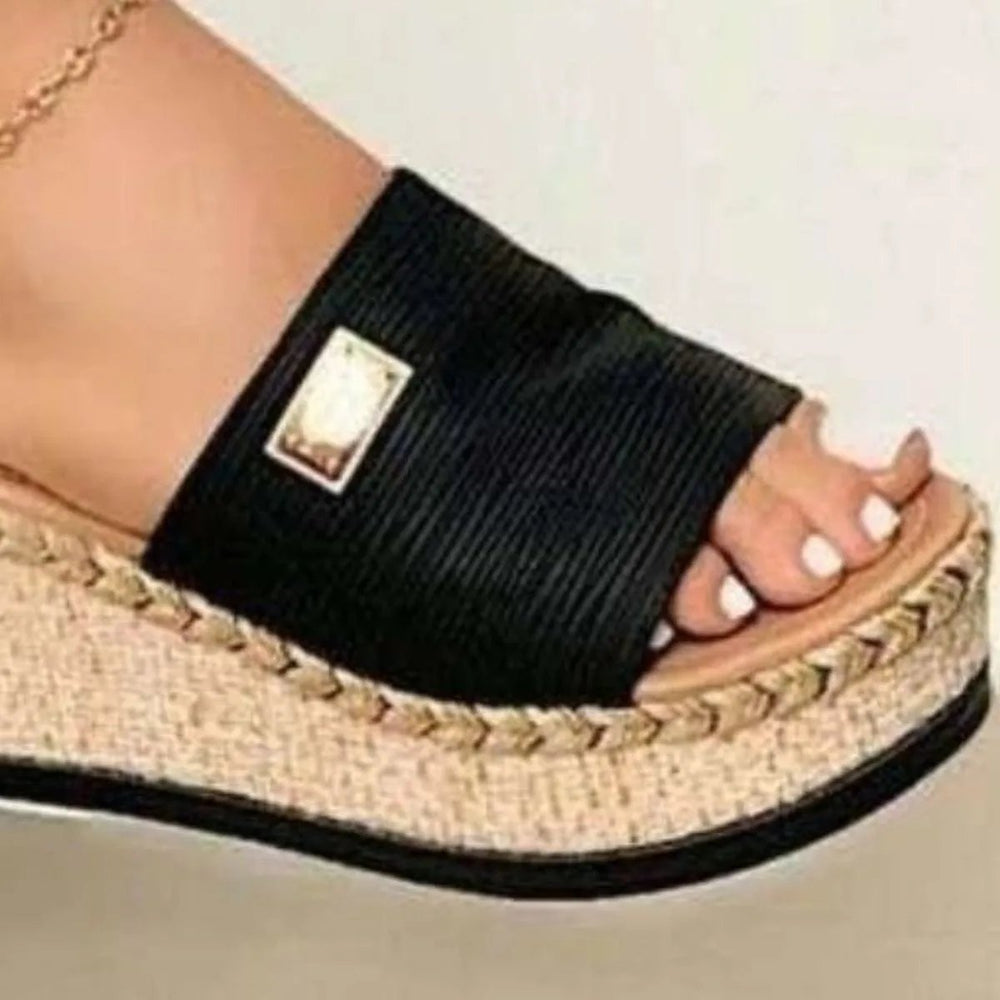 PU Leather Open Toe Sandals - Trendsi