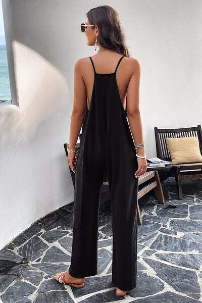 Pocketed Spaghetti Strap Overalls - Trendsi - Flyclothing LLC