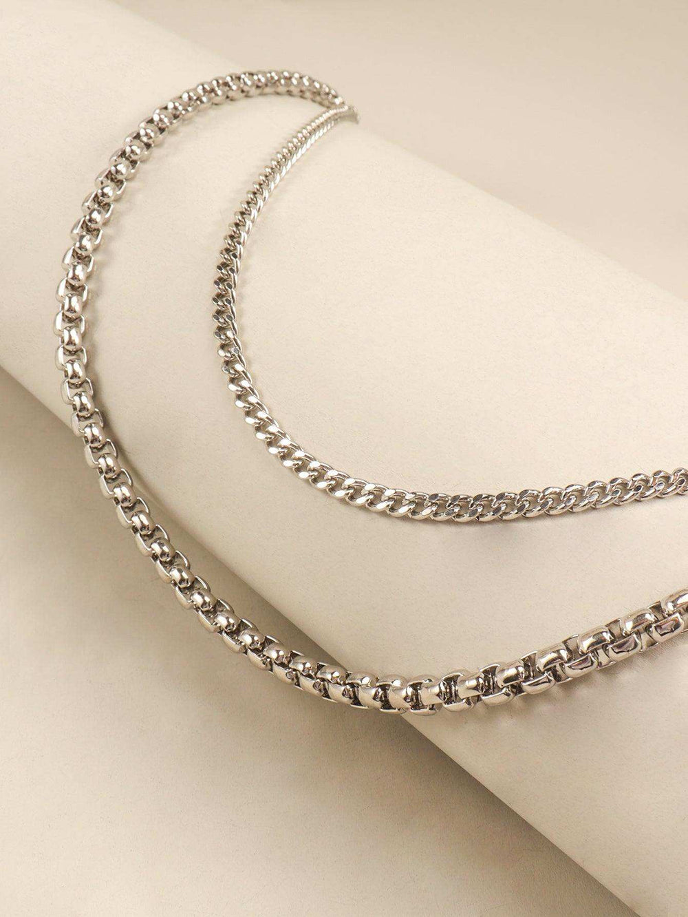 Double-Layered Metal Chain Belt - Trendsi - Flyclothing LLC