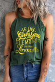 Slogan Graphic Round Neck Tank - Trendsi - Flyclothing LLC