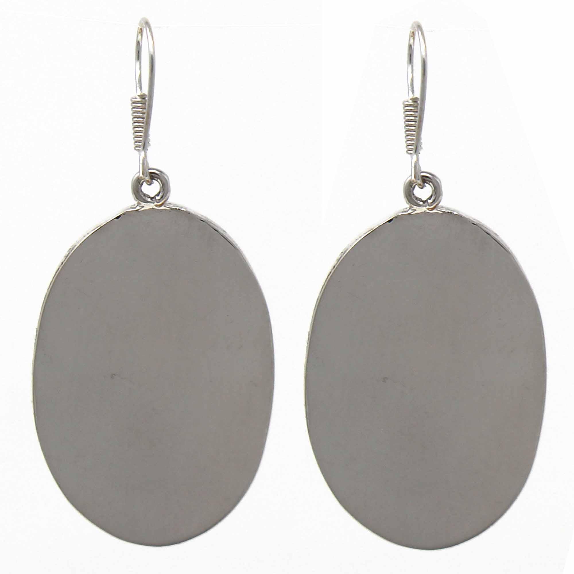 Banded Abalone Oval Earrings - Artisana
