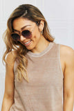 Metal-Plastic Hybrid Full Rim Sunglasses - Trendsi - Flyclothing LLC