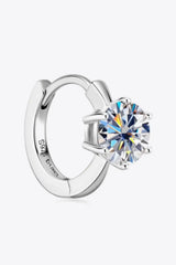 2 Carat Moissanite 925 Sterling Silver Huggie Earrings - Trendsi - Flyclothing LLC