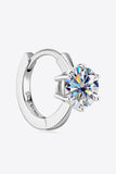 2 Carat Moissanite 925 Sterling Silver Huggie Earrings - Trendsi