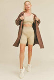 Kimberly C Open Front Longline Hooded Cardigan - Trendsi - Flyclothing LLC