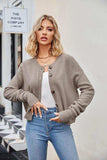 Button Down Exposed Seam Cardigan - Trendsi - Flyclothing LLC