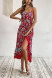 Bohemian Decorative Button Spaghetti Strap Dress - Trendsi