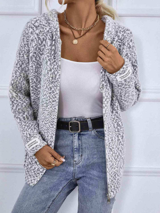 Zip-Up Hooded Sweater - Trendsi - Flyclothing LLC