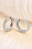Inlaid Moissanite Hoop Earrings - Trendsi