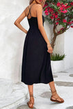 Spaghetti Strap Scoop Neck Midi Dress - Trendsi