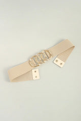 Zinc Alloy Buckle Elastic Wide Belt - Trendsi - Flyclothing LLC
