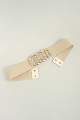 Zinc Alloy Buckle Elastic Wide Belt - Flyclothing LLC