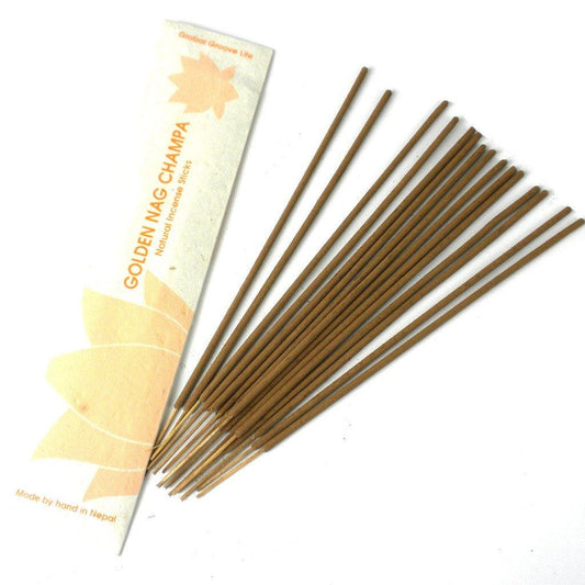 Stick Incense, Golden Nag Champa -10 Stick Pack - Flyclothing LLC