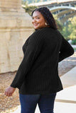Basic Bae Full Size Ribbed Round Neck Long Sleeve Knit Top - Trendsi - Flyclothing LLC