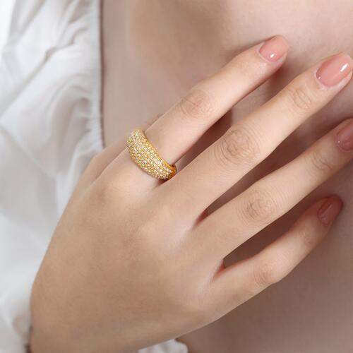 Czech Diamond Titanium Steel Ring - Trendsi - Flyclothing LLC