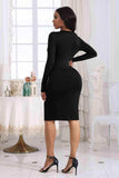 Cutout Twisted Long Sleeve Dress - Trendsi - Flyclothing LLC