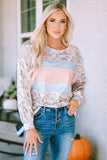 Round Neck Color Block Dropped Shoulder Tee - Trendsi - Flyclothing LLC