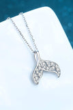 Moissanite Fishtail Pendant 925 Sterling Silver Necklace - Trendsi - Flyclothing LLC