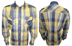 House of Lords Blue & Yellow Plaid Pocket Shirt - House of Lords Clothing