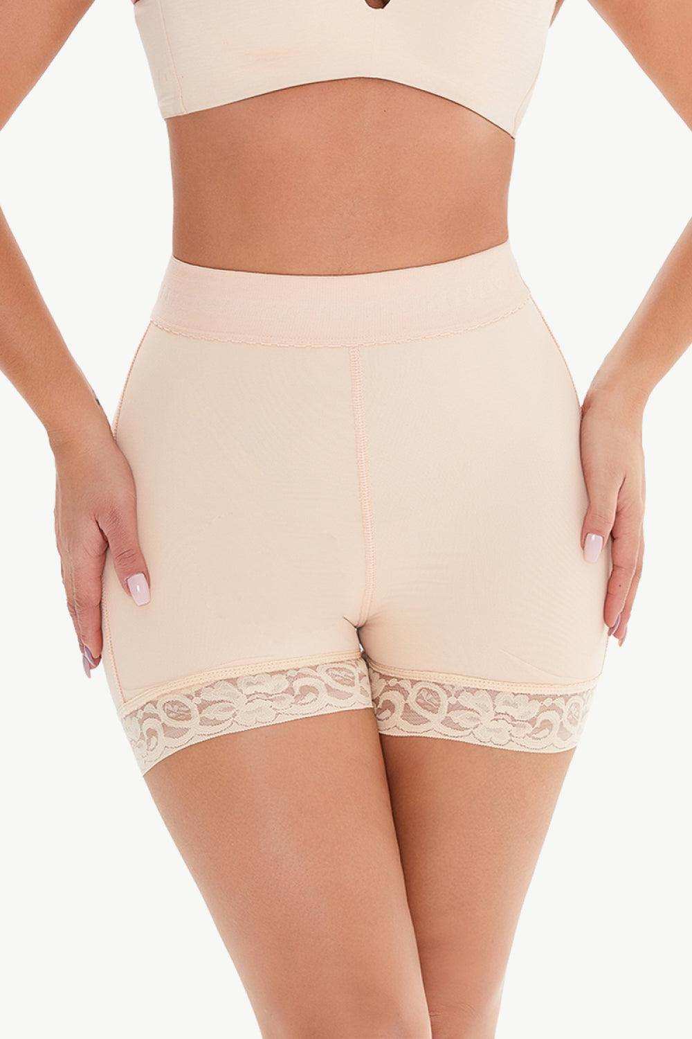 Full Size Pull-On Lace Trim Shaping Shorts - Trendsi - Flyclothing LLC
