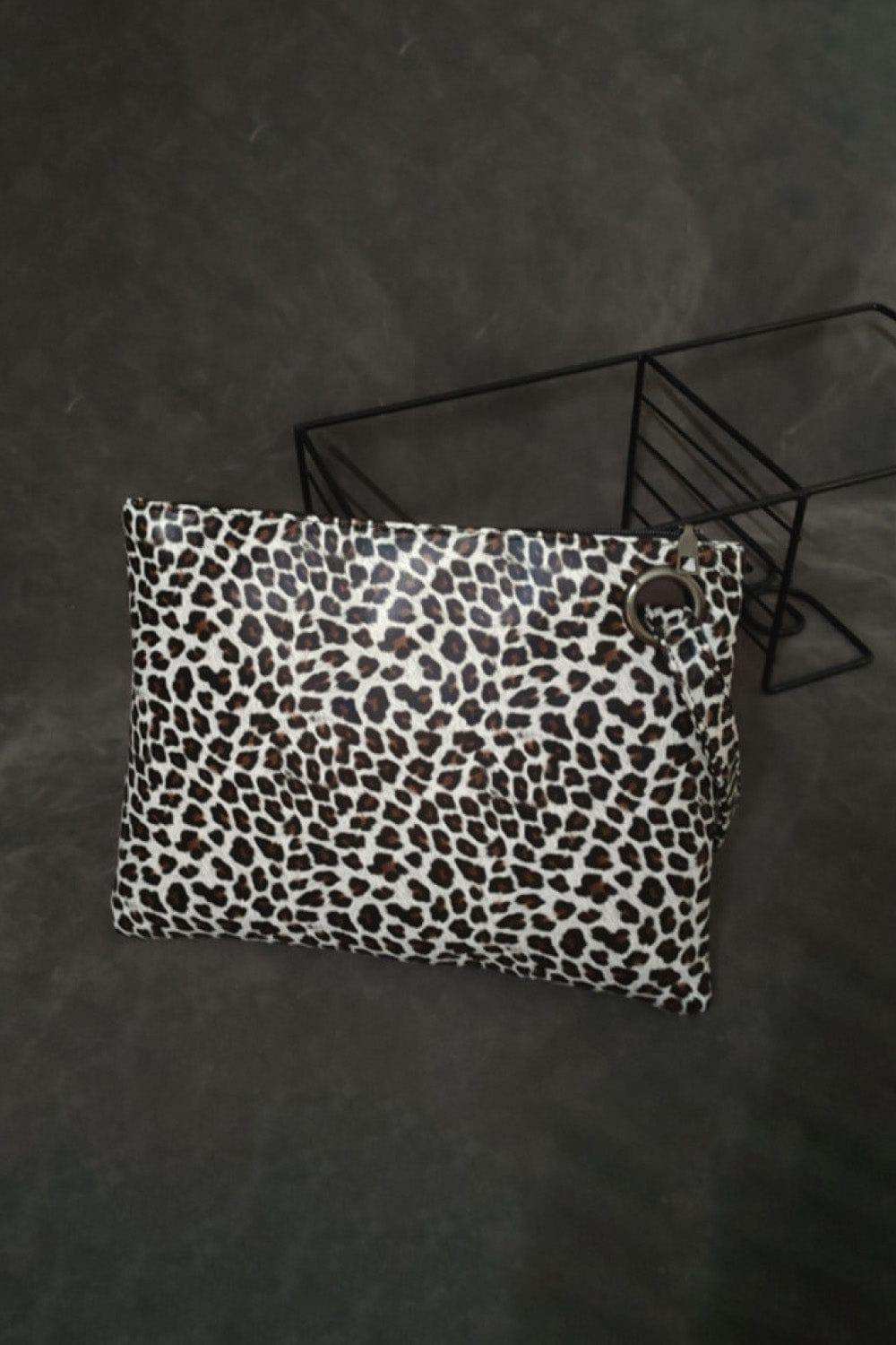 Leopard PU Leather Clutch - Trendsi - Flyclothing LLC