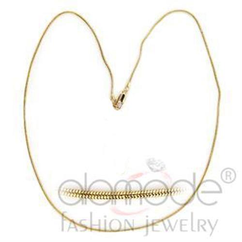 Alamode Gold Brass Chain with No Stone - Alamode