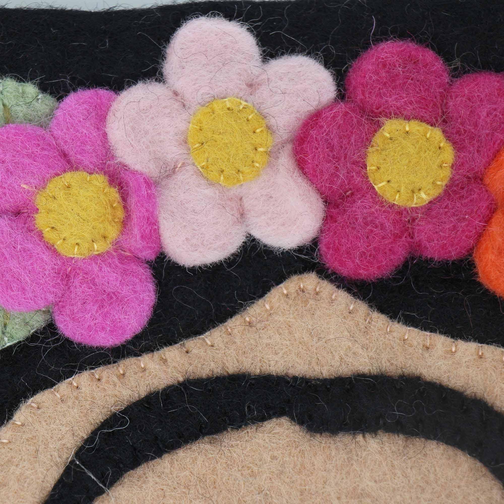 Hand Crafted Felt: Frida Pouch - Global Groove Direct