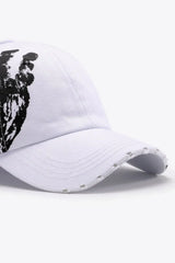 VIBRA Graphic Distressed Adjustable Baseball Cap - Trendsi - Flyclothing LLC
