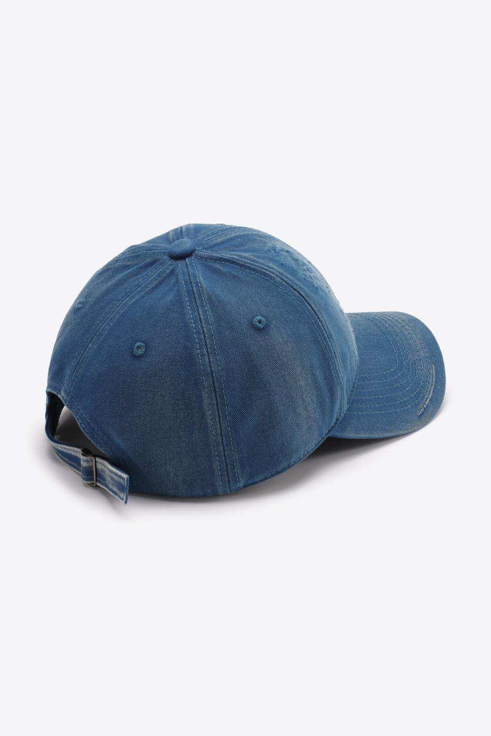 Distressed Adjustable Baseball Cap - Trendsi - Flyclothing LLC